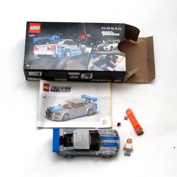 LEGO SPEED CHAMPIONS: Fast Furious Nissan Skyline GT-R (R34) 76917 Used Complete - Picture 1 of 6